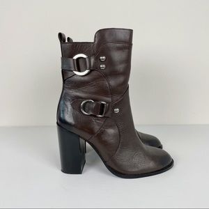Zara Boots Brown Heeled Size 37